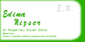 edina mizser business card